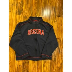 Campus Crew Arizona Wildcats Full Zip Track Jacket Navy‎ Blue Red XXL Mens